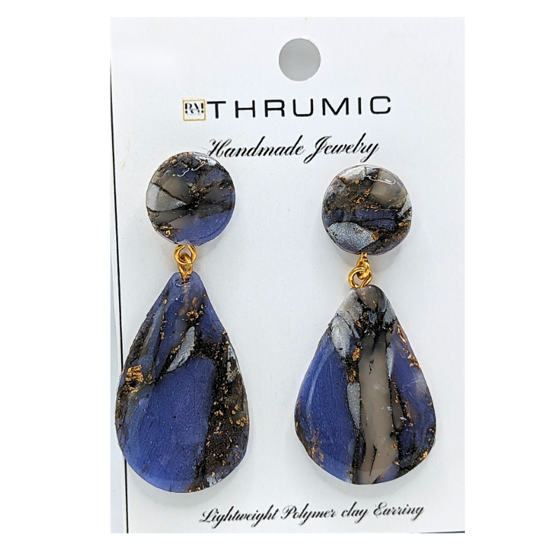 Blue Sea Tear Drop Earrings